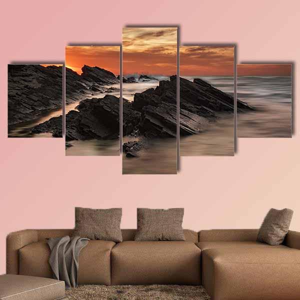 Sunrise At Sinemorets Village Canvas Wall Art-5 Star-Gallery Wrap-42" x 21"-Tiaracle