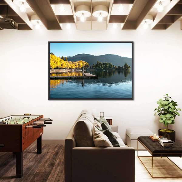 Sunrise At Wapato Resort On Lake Chelan Canvas Wall Art-3 Horizontal-Gallery Wrap-25" x 16"-Tiaracle