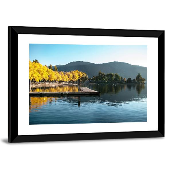 Sunrise At Wapato Resort On Lake Chelan Canvas Wall Art-3 Horizontal-Gallery Wrap-25" x 16"-Tiaracle