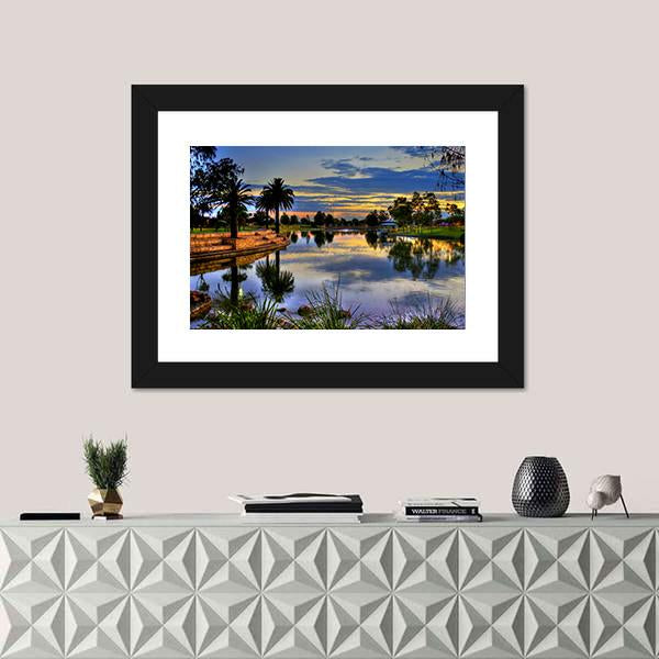 Sunrise In The Park Perth Canvas Wall Art-1 Piece-Framed Print-20" x 16"-Tiaracle
