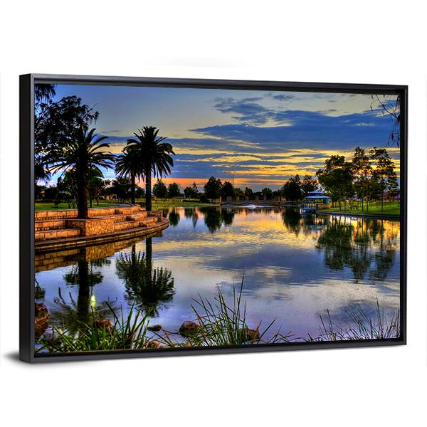 Sunrise In The Park Perth Canvas Wall Art-3 Horizontal-Gallery Wrap-25" x 16"-Tiaracle