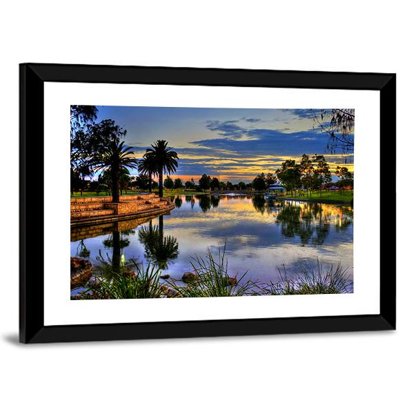Sunrise In The Park Perth Canvas Wall Art-3 Horizontal-Gallery Wrap-25" x 16"-Tiaracle