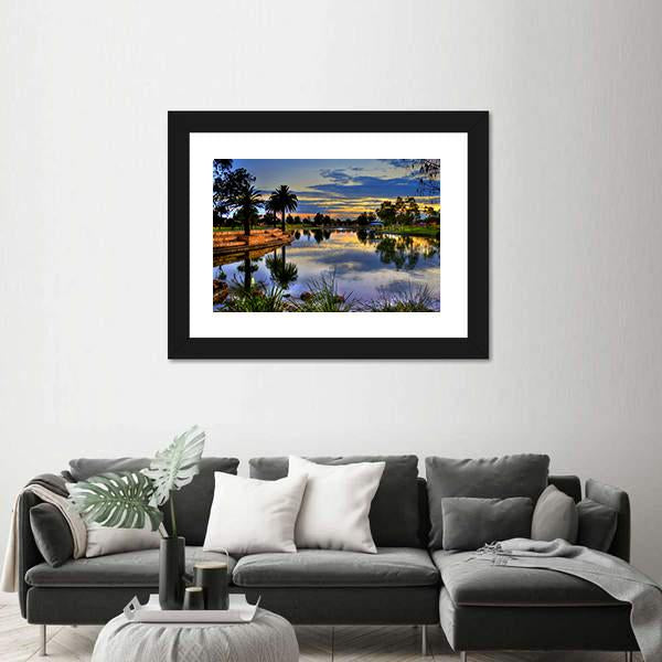 Sunrise In The Park Perth Canvas Wall Art-3 Horizontal-Gallery Wrap-25" x 16"-Tiaracle