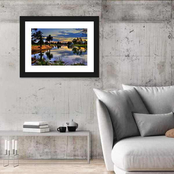 Sunrise In The Park Perth Canvas Wall Art-3 Horizontal-Gallery Wrap-25" x 16"-Tiaracle