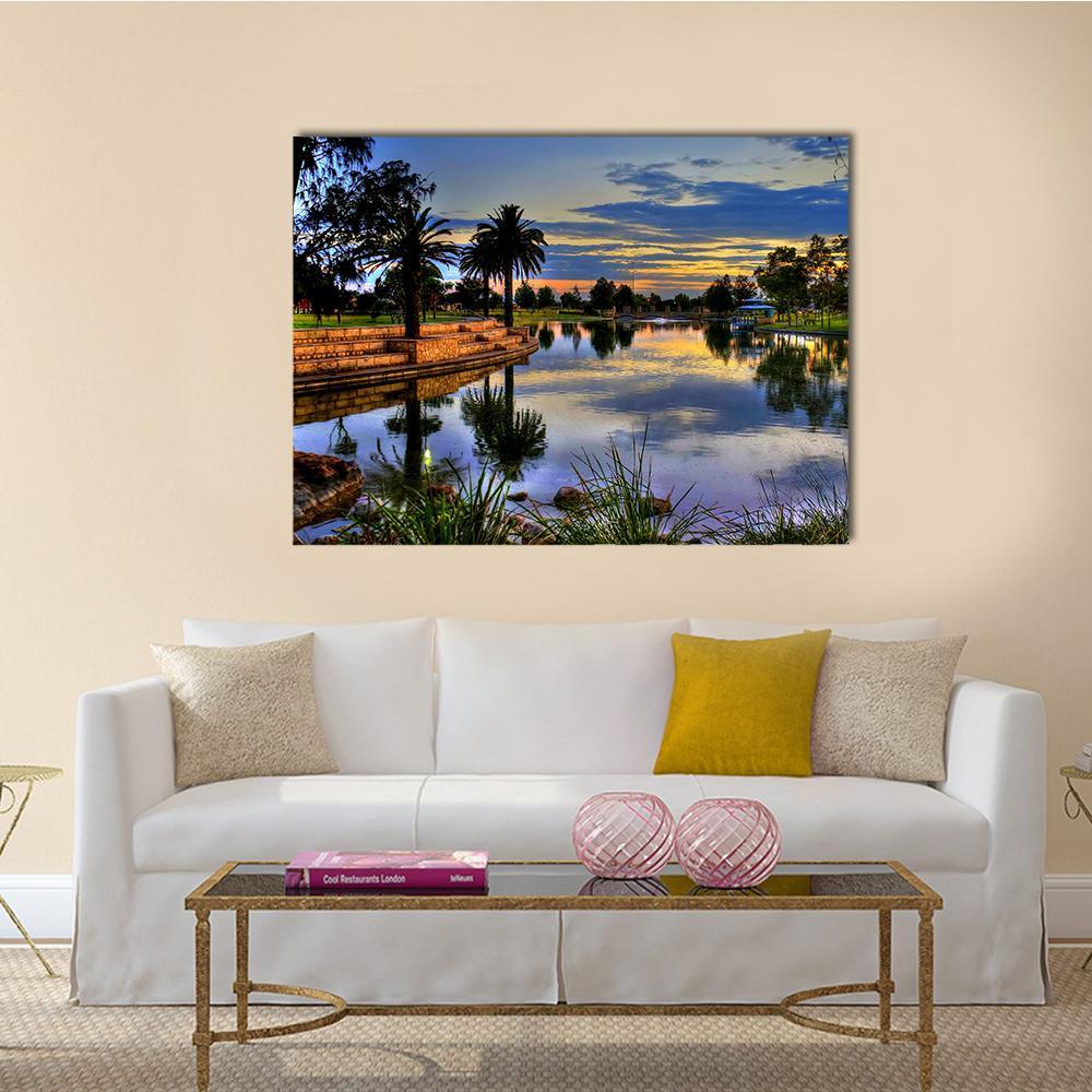 Sunrise In The Park Perth Canvas Wall Art-1 Piece-Gallery Wrap-48" x 32"-Tiaracle