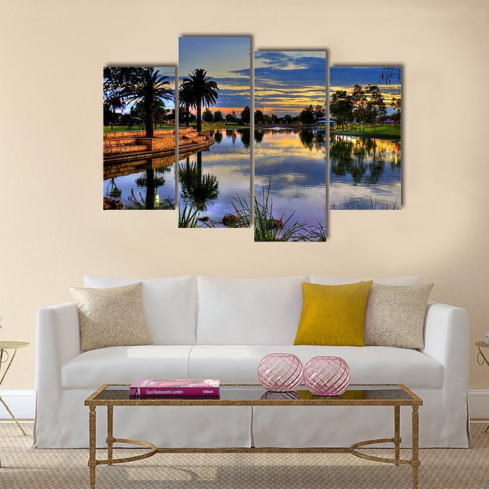 Sunrise In The Park Perth Canvas Wall Art-4 Pop-Gallery Wrap-50" x 32"-Tiaracle