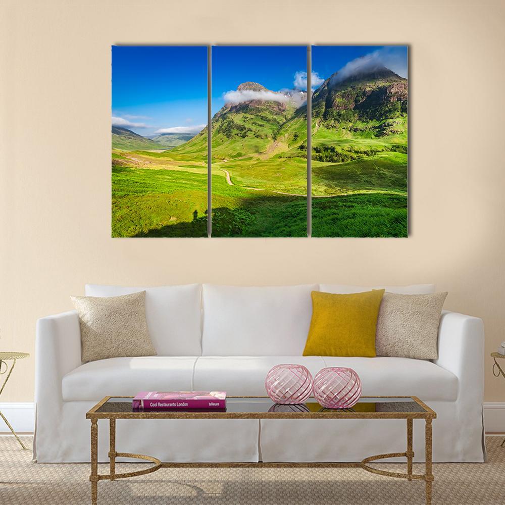 Sunrise On Glencoe Mountain Canvas Wall Art-3 Horizontal-Gallery Wrap-37" x 24"-Tiaracle