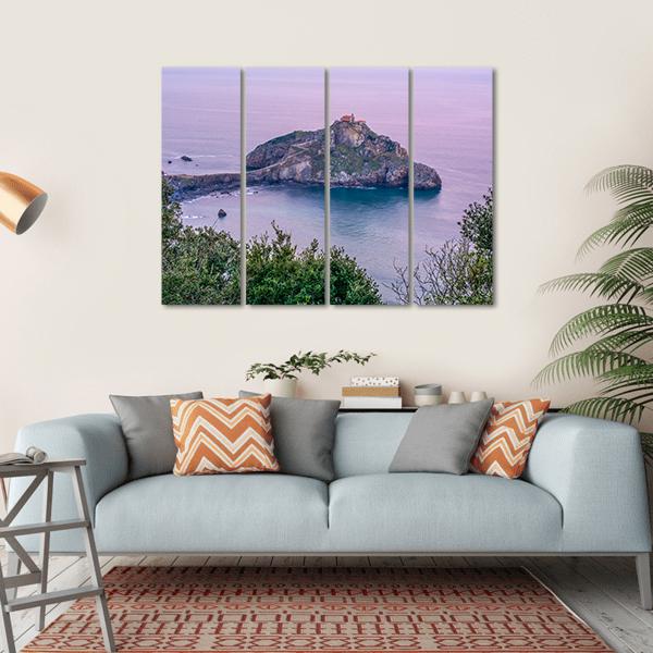 Sunrise On Island In Spain Canvas Wall Art-4 Horizontal-Gallery Wrap-34" x 24"-Tiaracle