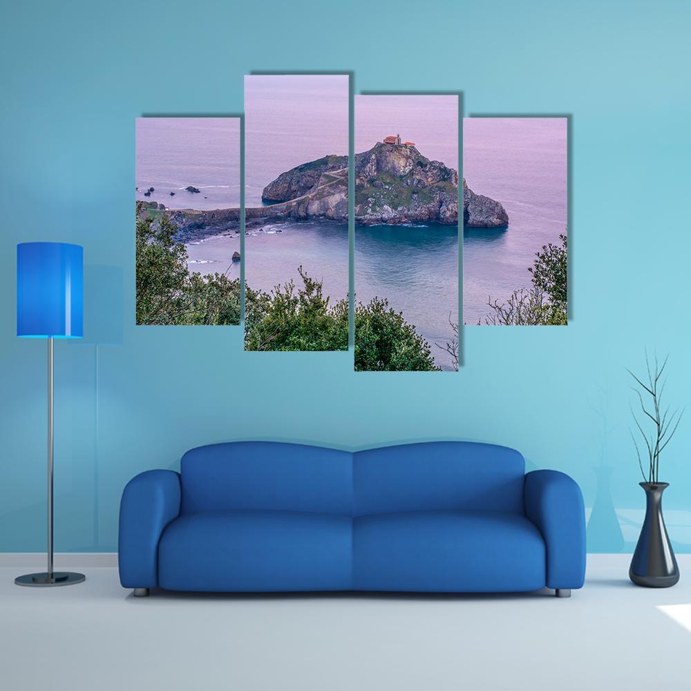 Sunrise On Island In Spain Canvas Wall Art-4 Pop-Gallery Wrap-50" x 32"-Tiaracle
