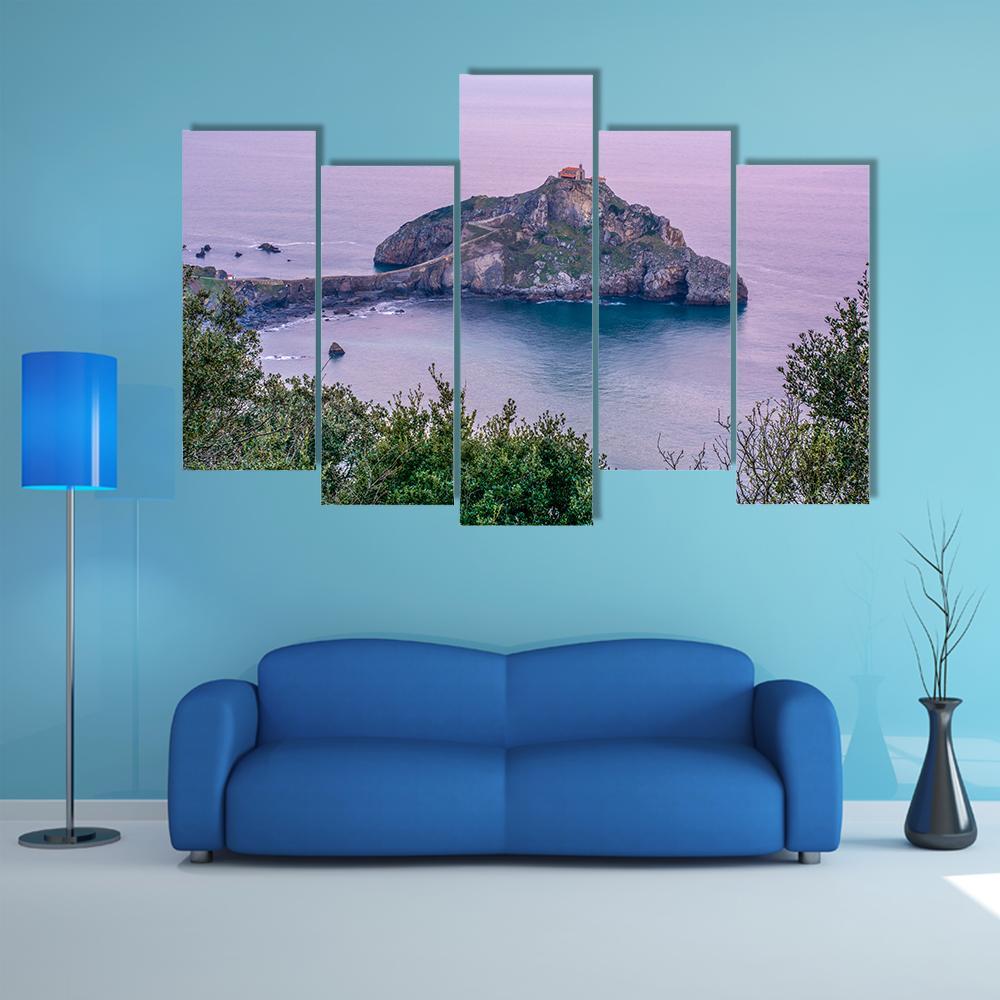 Sunrise On Island In Spain Canvas Wall Art-5 Pop-Gallery Wrap-47" x 32"-Tiaracle
