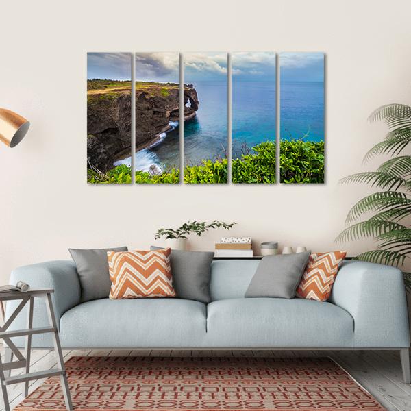 Sunrise On Manzamo Cape In Okinawa Canvas Wall Art-5 Horizontal-Gallery Wrap-22" x 12"-Tiaracle