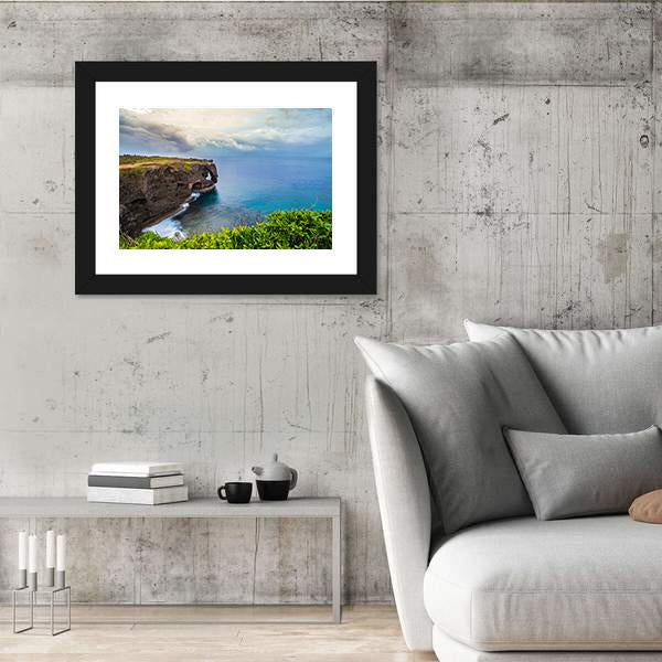 Sunrise On Manzamo Cape In Okinawa Canvas Wall Art-3 Horizontal-Gallery Wrap-25" x 16"-Tiaracle