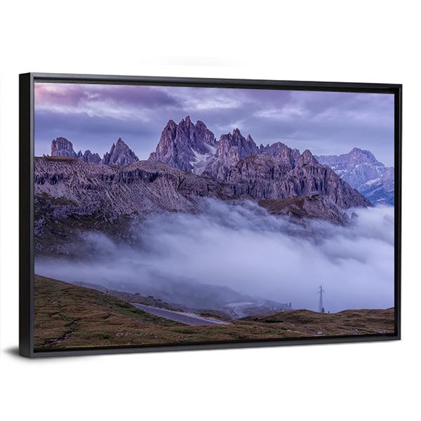 Sunrise On The Dolomites Canvas Wall Art-3 Horizontal-Gallery Wrap-25" x 16"-Tiaracle