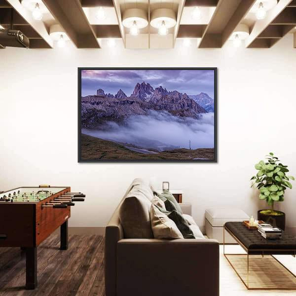Sunrise On The Dolomites Canvas Wall Art-3 Horizontal-Gallery Wrap-25" x 16"-Tiaracle