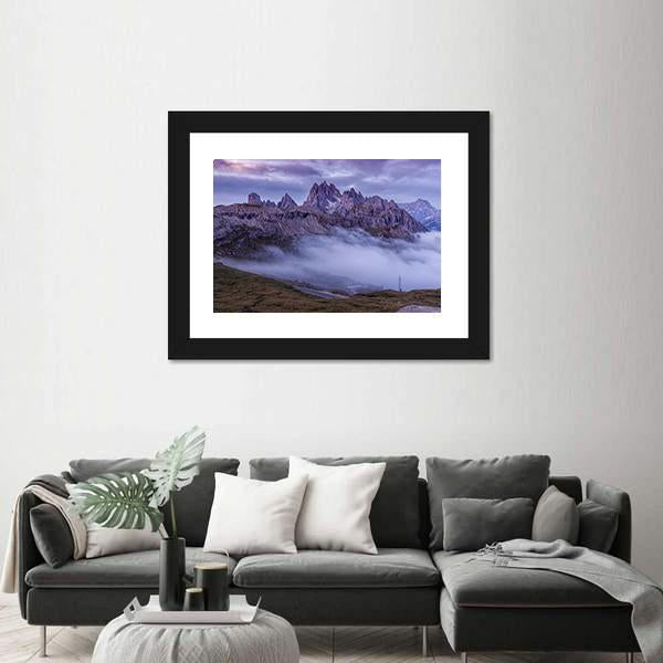Sunrise On The Dolomites Canvas Wall Art-3 Horizontal-Gallery Wrap-25" x 16"-Tiaracle