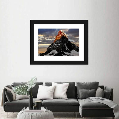 Sunrise On The Matterhorn Canvas Wall Art - Tiaracle