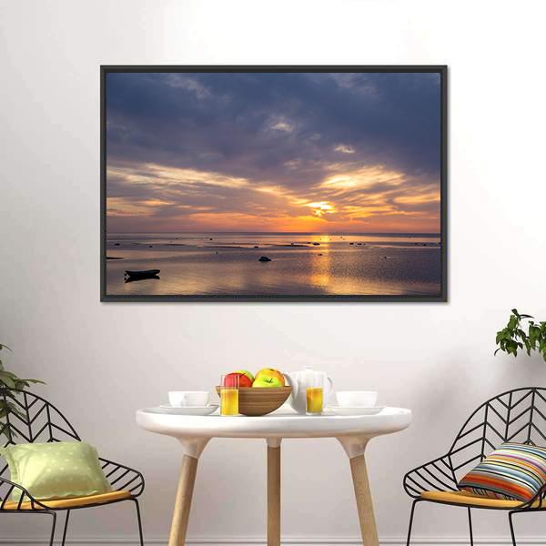 Sunrise Over Baltic Sea Canvas Wall Art-3 Horizontal-Gallery Wrap-25" x 16"-Tiaracle