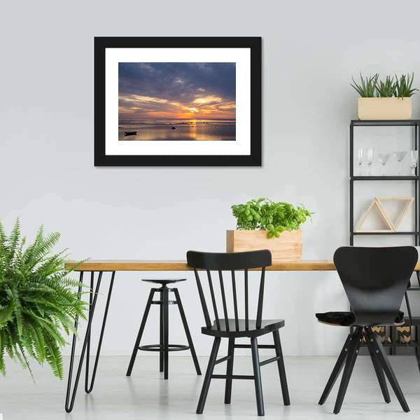 Sunrise Over Baltic Sea Canvas Wall Art-3 Horizontal-Gallery Wrap-25" x 16"-Tiaracle