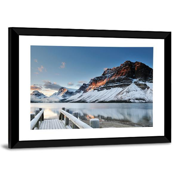 Sunrise Over Bow Lake In Banff National Park Canvas Wall Art-3 Horizontal-Gallery Wrap-25" x 16"-Tiaracle
