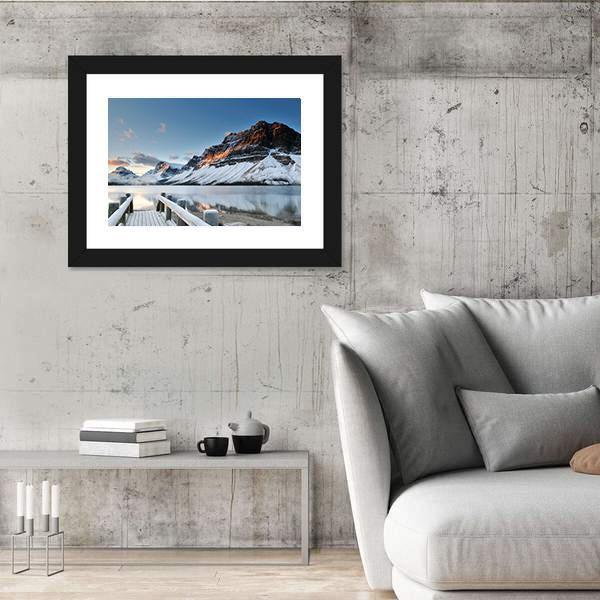 Sunrise Over Bow Lake In Banff National Park Canvas Wall Art-3 Horizontal-Gallery Wrap-25" x 16"-Tiaracle