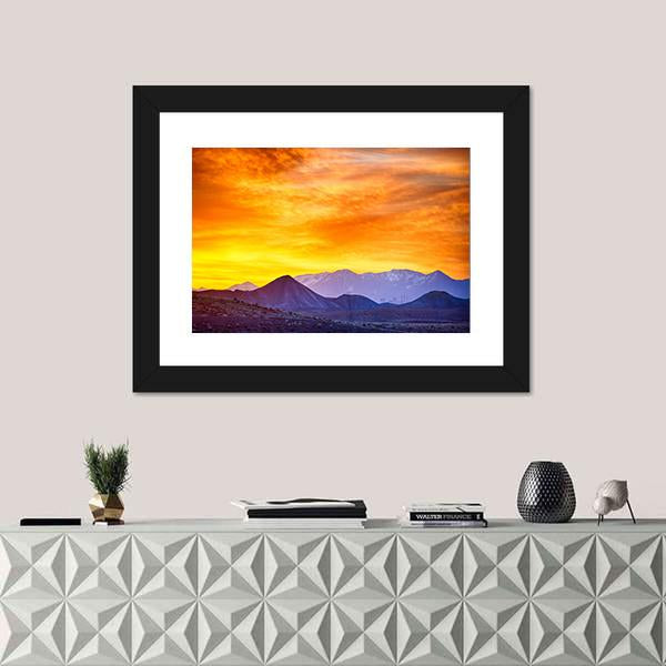Sunrise Over Colorado Rocky Mountains Canvas Wall Art-1 Piece-Framed Print-20" x 16"-Tiaracle