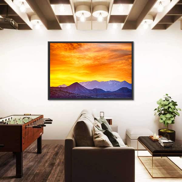 Sunrise Over Colorado Rocky Mountains Canvas Wall Art-3 Horizontal-Gallery Wrap-25&quot; x 16&quot;-Tiaracle