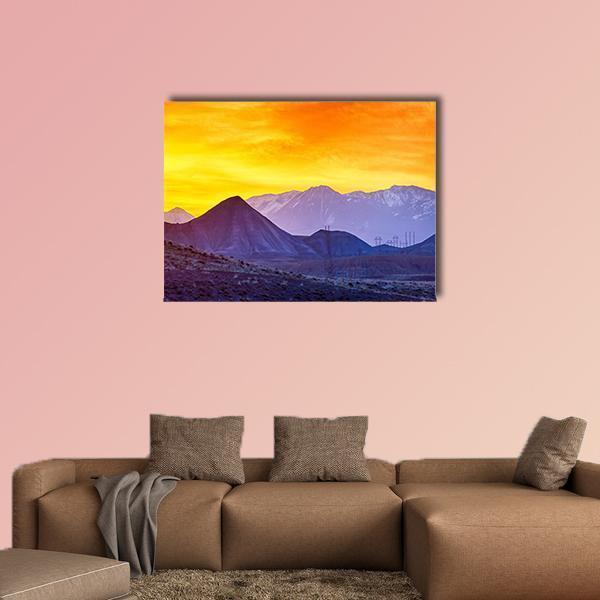 Sunrise Over Colorado Rocky Mountains Canvas Wall Art-1 Piece-Gallery Wrap-48" x 32"-Tiaracle