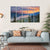 Sunrise Over Columbia River Canvas Wall Art-5 Horizontal-Gallery Wrap-22" x 12"-Tiaracle