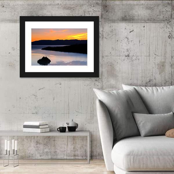 Sunrise Over Emerald Bay Canvas Wall Art-3 Horizontal-Gallery Wrap-25" x 16"-Tiaracle