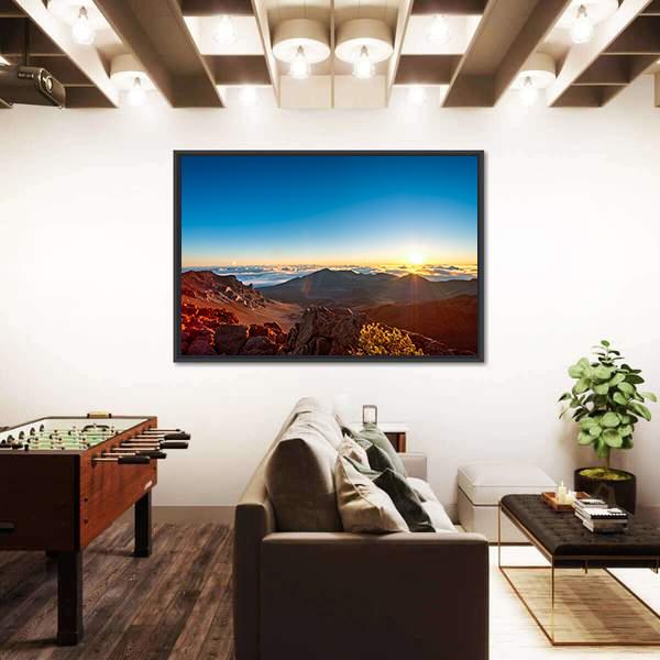 Sunrise Over Haleakala Volcano Crater On Maui Canvas Wall Art-3 Horizontal-Gallery Wrap-25" x 16"-Tiaracle