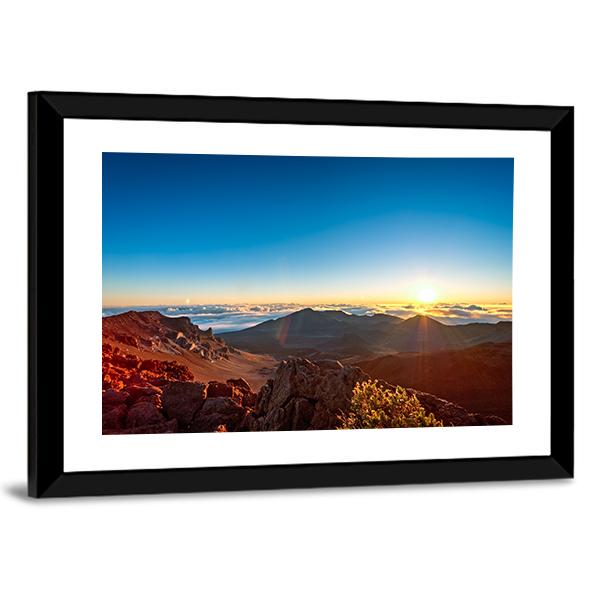 Sunrise Over Haleakala Volcano Crater On Maui Canvas Wall Art-3 Horizontal-Gallery Wrap-25" x 16"-Tiaracle