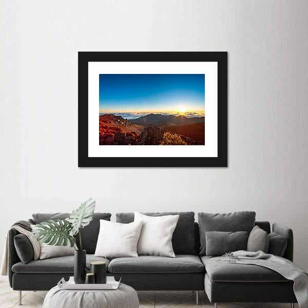 Sunrise Over Haleakala Volcano Crater On Maui Canvas Wall Art-3 Horizontal-Gallery Wrap-25" x 16"-Tiaracle