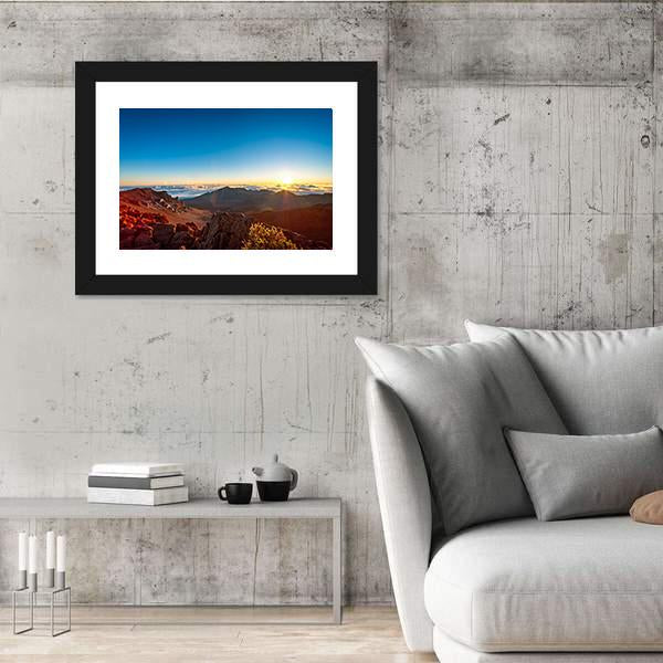 Sunrise Over Haleakala Volcano Crater On Maui Canvas Wall Art-3 Horizontal-Gallery Wrap-25" x 16"-Tiaracle