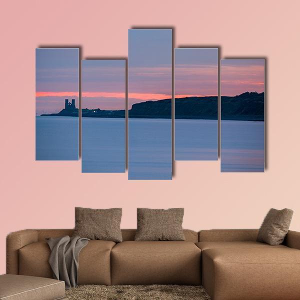 Sunrise Over Herne Bay In England Canvas Wall Art-5 Pop-Gallery Wrap-47" x 32"-Tiaracle