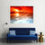 Sunrise Over Ocean In Golden Sky Canvas Wall Art-4 Square-Gallery Wrap-17" x 17"-Tiaracle