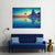 Sunrise Over Sea Canvas Wall Art-1 Piece-Gallery Wrap-48" x 32"-Tiaracle