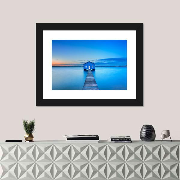 Sunrise Over The Matilda Bay Canvas Wall Art-1 Piece-Framed Print-20" x 16"-Tiaracle