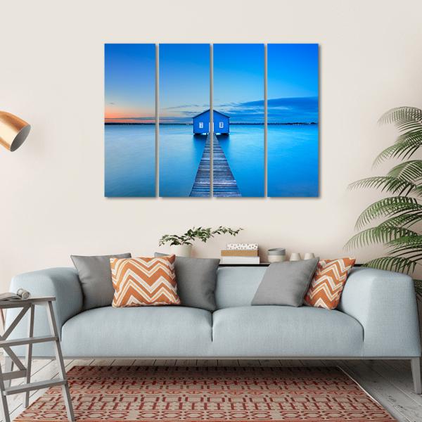 Sunrise Over The Matilda Bay Canvas Wall Art-4 Horizontal-Gallery Wrap-34" x 24"-Tiaracle