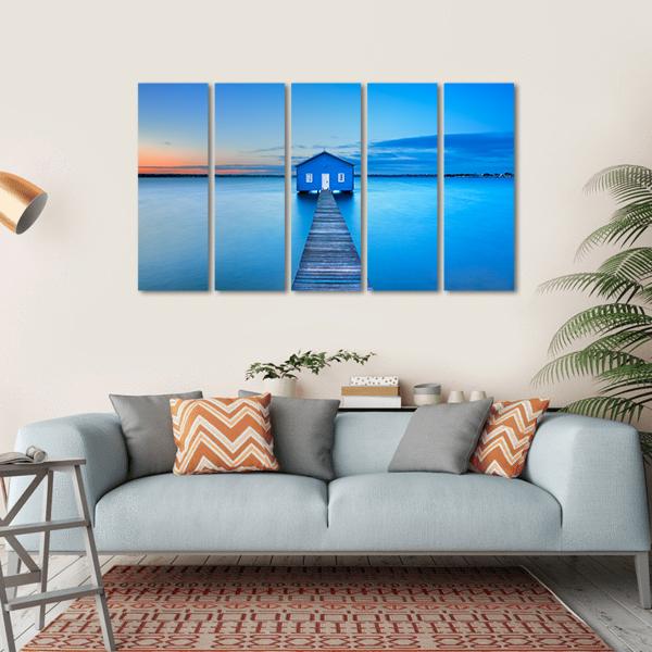 Sunrise Over The Matilda Bay Canvas Wall Art-5 Horizontal-Gallery Wrap-22" x 12"-Tiaracle