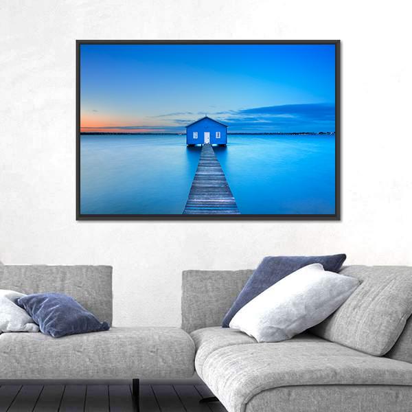 Sunrise Over The Matilda Bay Canvas Wall Art-3 Horizontal-Gallery Wrap-25" x 16"-Tiaracle
