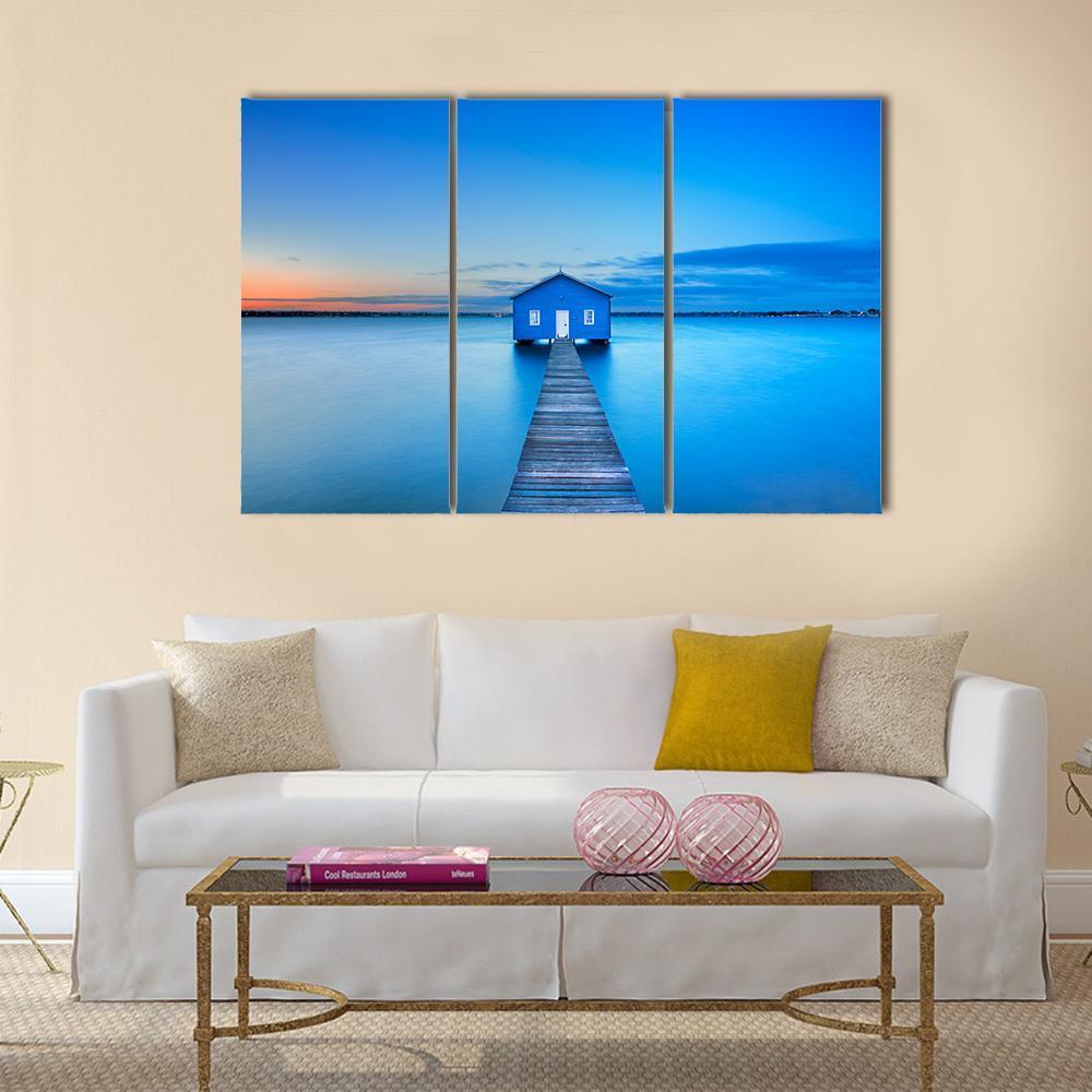 Sunrise Over The Matilda Bay Canvas Wall Art-3 Horizontal-Gallery Wrap-37" x 24"-Tiaracle