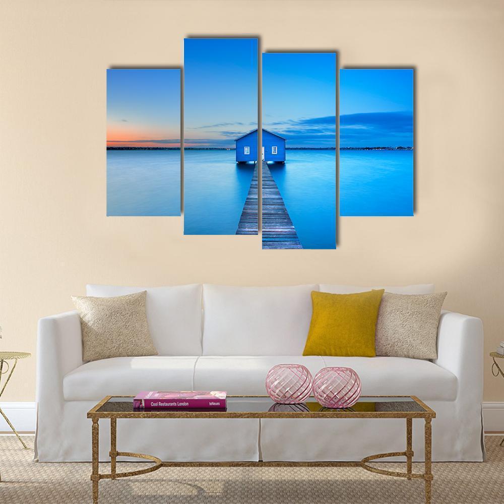 Sunrise Over The Matilda Bay Canvas Wall Art-4 Pop-Gallery Wrap-50" x 32"-Tiaracle