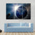 Sunrise Over Planet And Satellites In Space Canvas Wall Art-3 Horizontal-Gallery Wrap-25" x 16"-Tiaracle