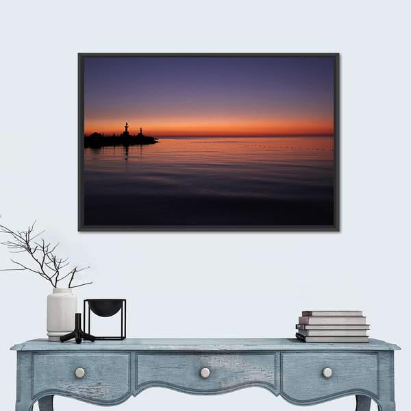 Sunrise Over The Red Sea Canvas Wall Art-1 Piece-Floating Frame-24" x 16"-Tiaracle