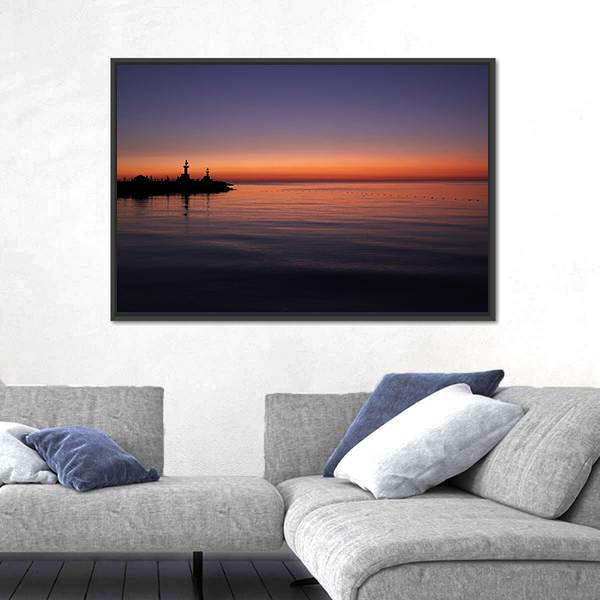 Sunrise Over The Red Sea Canvas Wall Art-3 Horizontal-Gallery Wrap-25" x 16"-Tiaracle