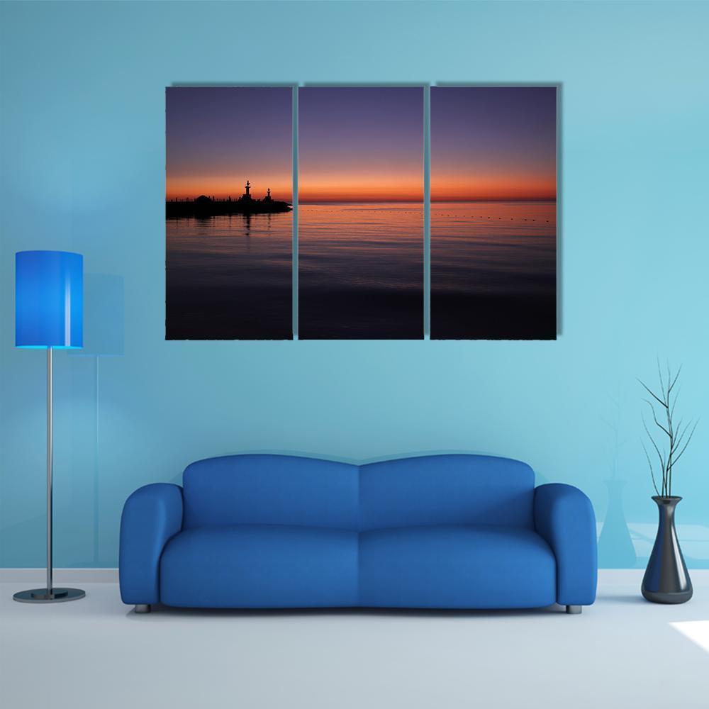 Sunrise Over The Red Sea Canvas Wall Art-3 Horizontal-Gallery Wrap-37" x 24"-Tiaracle