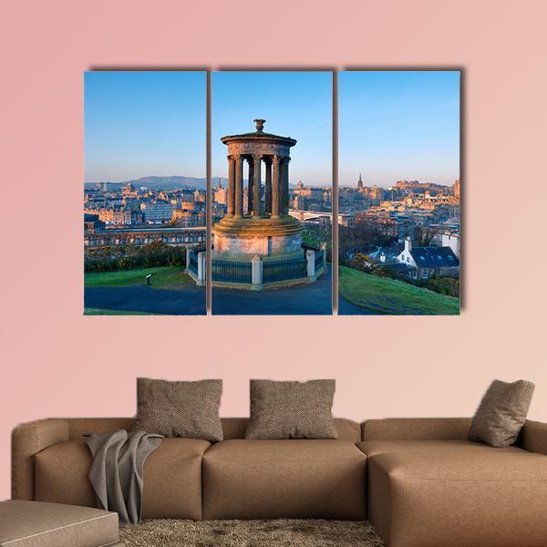 Sunrise View Across The City Of Edinburgh From Calton Hill Canvas Wall Art-3 Horizontal-Gallery Wrap-37" x 24"-Tiaracle
