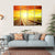 Sunrise With Railway Track Canvas Wall Art-4 Horizontal-Gallery Wrap-34" x 24"-Tiaracle