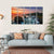Sunset At A Rocky Beach Canvas Wall Art-5 Horizontal-Gallery Wrap-22" x 12"-Tiaracle