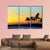 Sunset At Beach Canvas Wall Art-3 Horizontal-Gallery Wrap-37" x 24"-Tiaracle